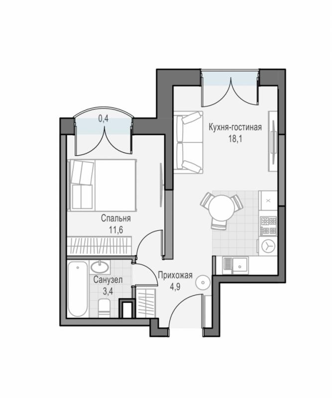 продам 1 к. квартиру в России в г Москве,  . ул. Академика Королёва, 21 цена 17 310 000 руб., фото №2