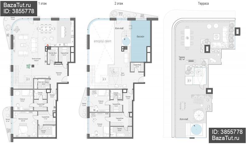 продам 3 к. квартиру в России в г Москве,  . Большой Толмачёвский пер., - цена 1 954 350 000 руб., фото №5