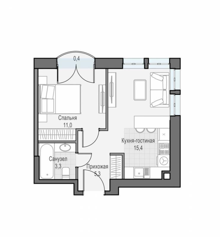 продам 1 к. квартиру в России в г Москве,  . ул. Академика Королёва, 21 цена 17 470 000 руб., фото №1