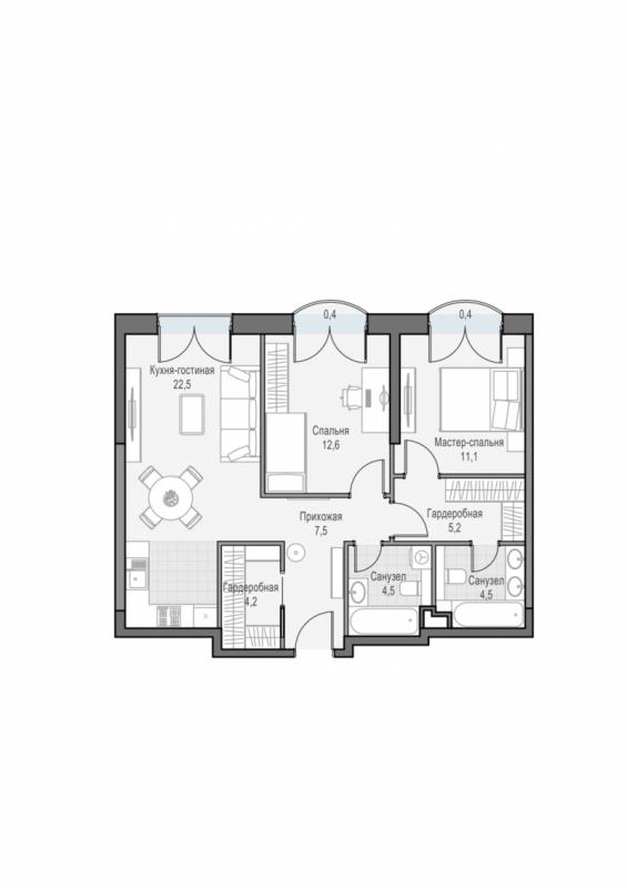 продам 2 к. квартиру в России в г Москве,  . ул. Академика Королёва, 21 цена 33 120 000 руб., фото №1