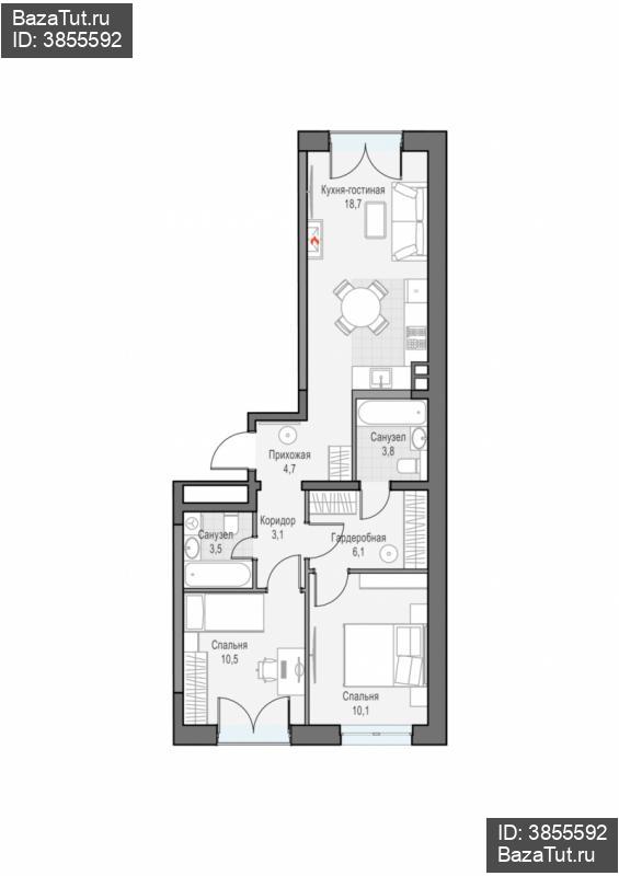 продам 2 к. квартиру в России в г Москве,  . ул. Академика Королёва, 21 цена 31 490 000 руб., фото №3