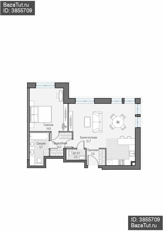 продам 2 к. квартиру в России в г Москве,  . ул. Академика Королёва, 21 цена 30 570 000 руб., фото №2