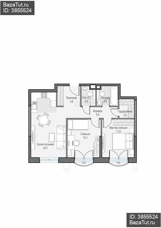 продам 2 к. квартиру в России в г Москве,  . ул. Академика Королёва, 21 цена 28 110 000 руб., фото №2