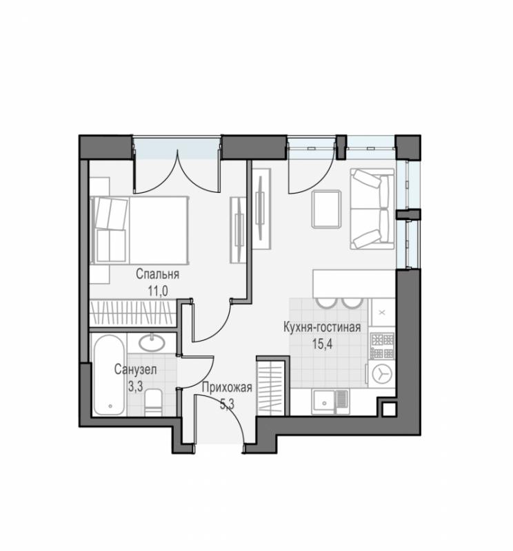 продам 1 к. квартиру в России в г Москве,  . ул. Академика Королёва, 21 цена 17 740 000 руб., фото №1