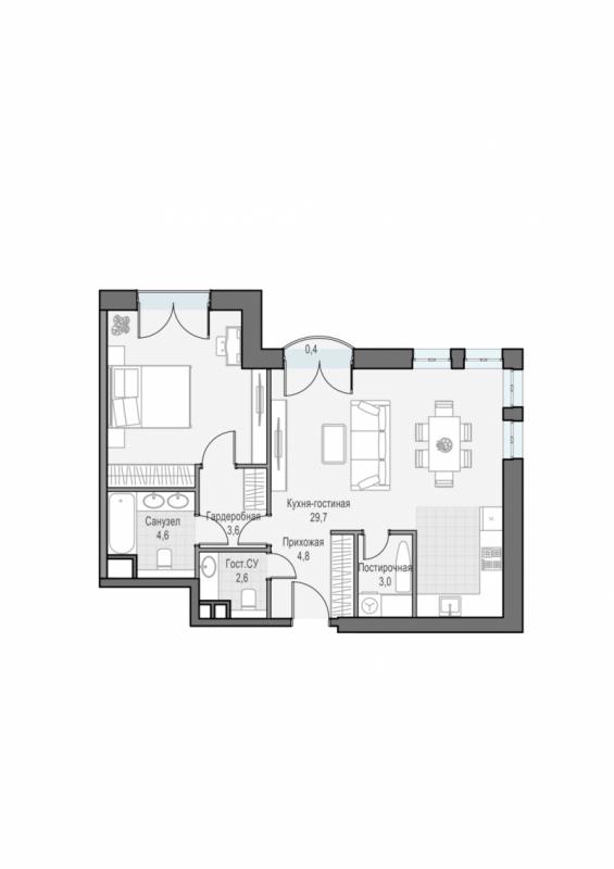 продам 2 к. квартиру в России в г Москве,  . ул. Академика Королёва, 21 цена 31 750 000 руб., фото №2