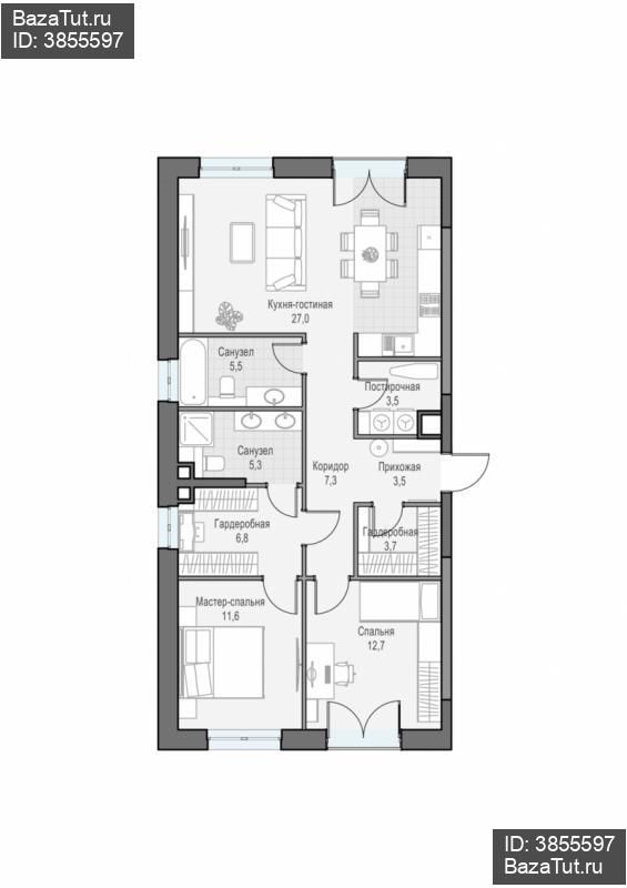продам 3 к. квартиру в России в г Москве,  . ул. Академика Королёва, 21 цена 45 170 000 руб., фото №1