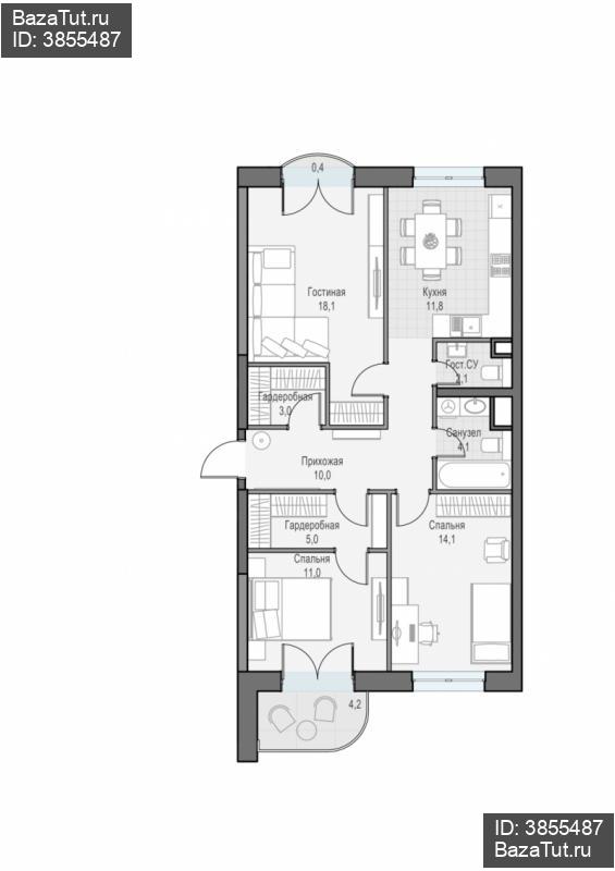 продам 3 к. квартиру в России в г Москве,  . ул. Академика Королёва, 21 цена 34 120 000 руб., фото №1