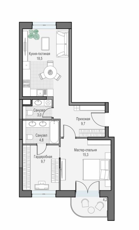продам 2 к. квартиру в России в г Москве,  . ул. Академика Королёва, 21 цена 29 570 000 руб., фото №3