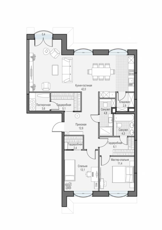 продам 3 к. квартиру в России в г Москве,  . ул. Академика Королёва, 21 цена 47 860 000 руб., фото №3