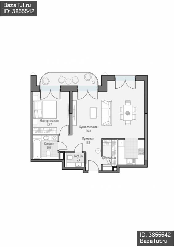 продам 2 к. квартиру в России в г Москве,  . ул. Академика Королёва, 21 цена 34 300 000 руб., фото №1
