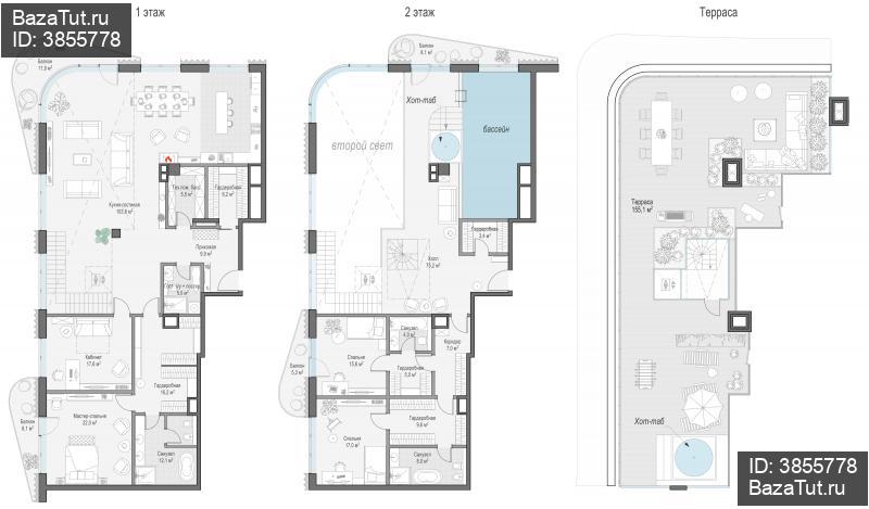 продам 3 к. квартиру в России в г Москве,  . Большой Толмачёвский пер., - цена 1 954 350 000 руб., фото №7
