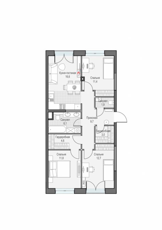 продам 3 к. квартиру в России в г Москве,  . ул. Академика Королёва, 21 цена 37 270 000 руб., фото №2