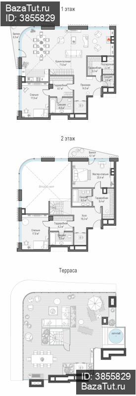 продам 4 к. квартиру в России в г Москве,  . Большой Толмачёвский пер., - цена 1 194 660 000 руб., фото №1