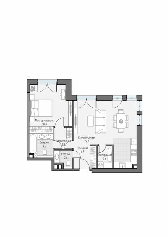 продам 2 к. квартиру в России в г Москве,  . ул. Академика Королёва, 21 цена 31 920 000 руб., фото №1