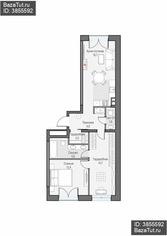 продам 2 к. квартиру в России в г Москве,  . ул. Академика Королёва, 21 цена 31 490 000 руб., фото №2