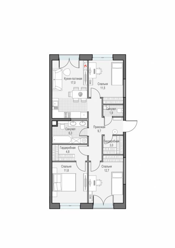 продам 3 к. квартиру в России в г Москве,  . ул. Академика Королёва, 21 цена 37 010 000 руб., фото №2