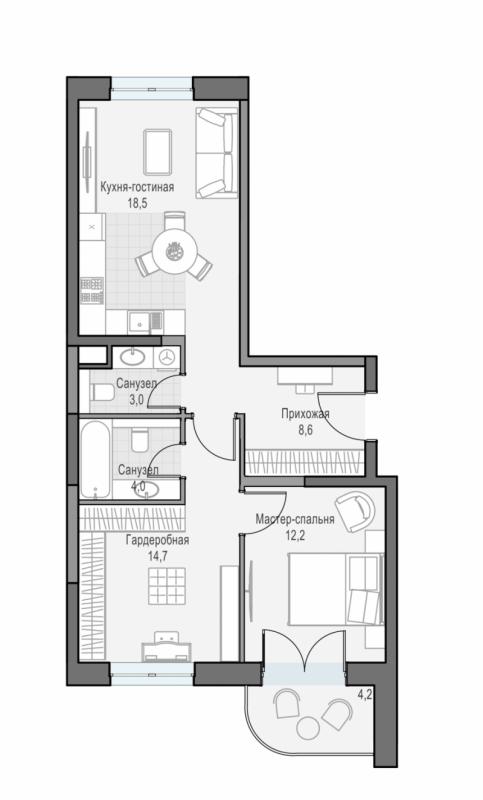 продам 2 к. квартиру в России в г Москве,  . ул. Академика Королёва, 21 цена 30 020 000 руб., фото №4