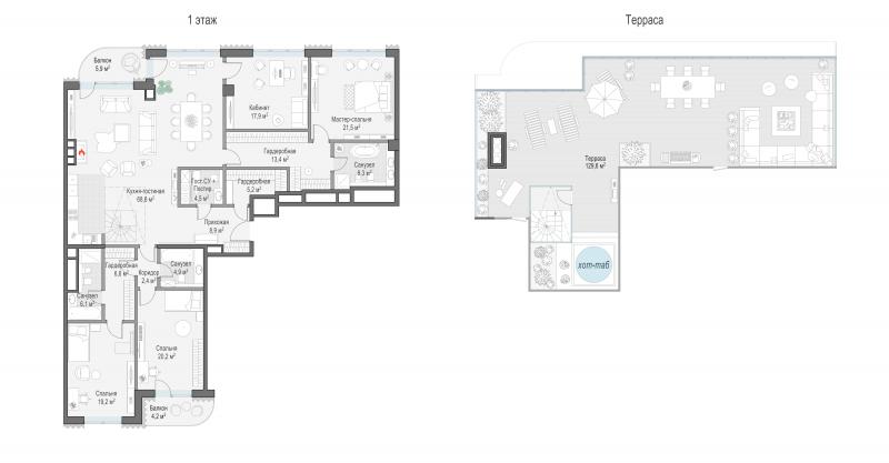 продам 4 к. квартиру в России в г Москве,  . Большой Толмачёвский пер., - цена 956 870 000 руб., фото №9