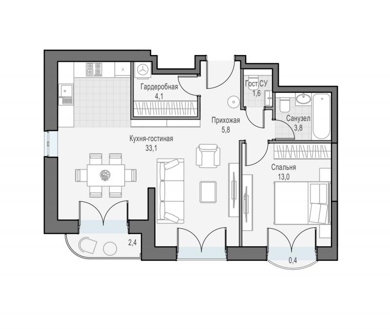продам 2 к. квартиру в России в г Москве,  . ул. Академика Королёва, 21 цена 26 920 000 руб., фото №3