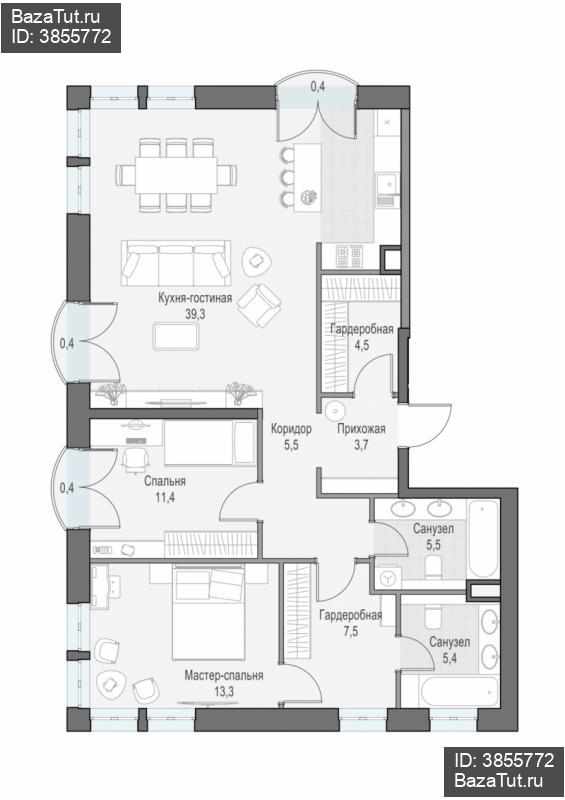 продам 3 к. квартиру в России в г Москве,  . ул. Академика Королёва, 21 цена 45 520 000 руб., фото №1