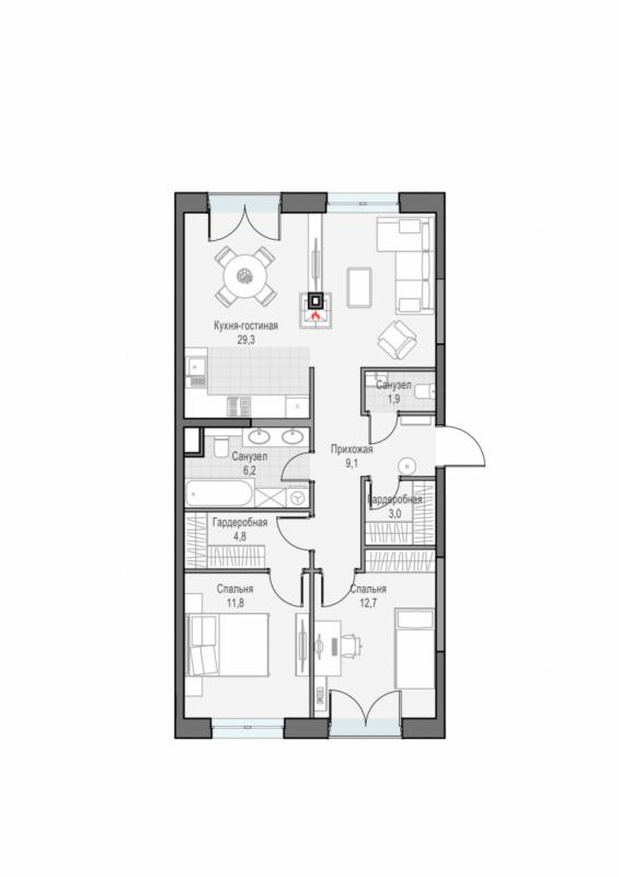 продам 3 к. квартиру в России в г Москве,  . ул. Академика Королёва, 21 цена 37 270 000 руб., фото №1