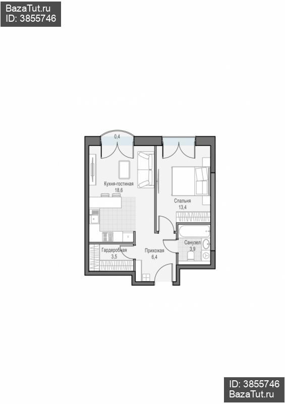 продам 1 к. квартиру в России в г Москве,  . ул. Академика Королёва, 21 цена 20 310 000 руб., фото №2