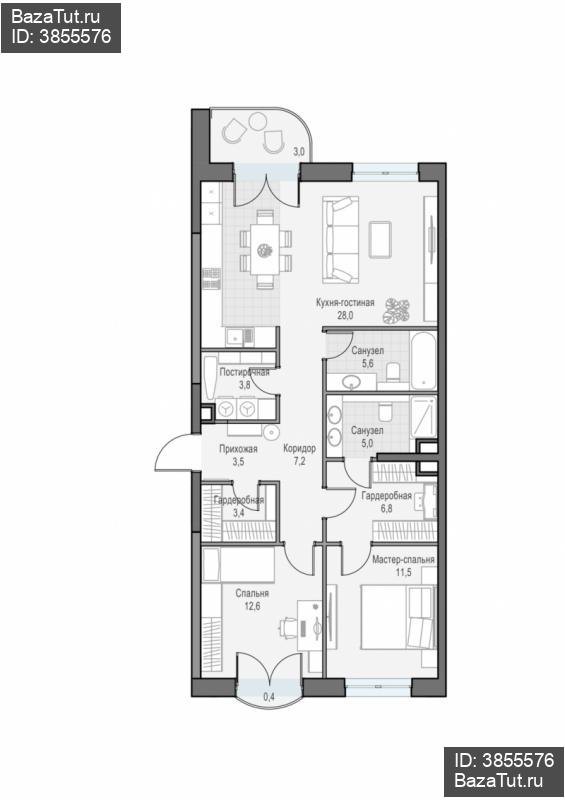 продам 3 к. квартиру в России в г Москве,  . ул. Академика Королёва, 21 цена 38 610 000 руб., фото №2