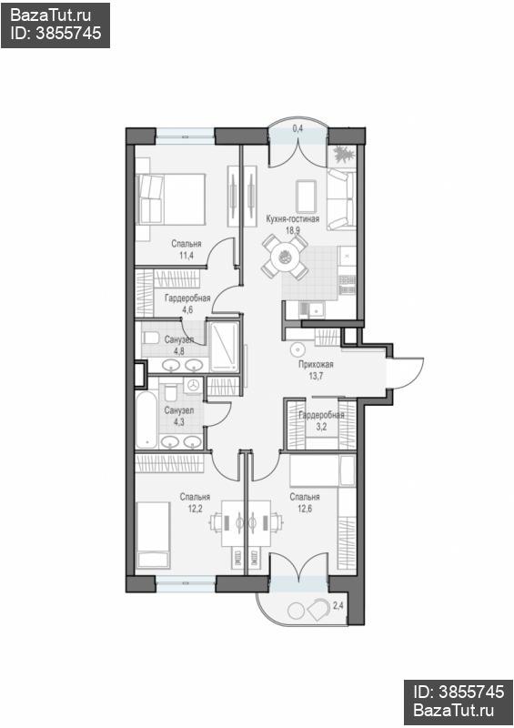 продам 3 к. квартиру в России в г Москве,  . ул. Академика Королёва, 21 цена 37 500 000 руб., фото №2