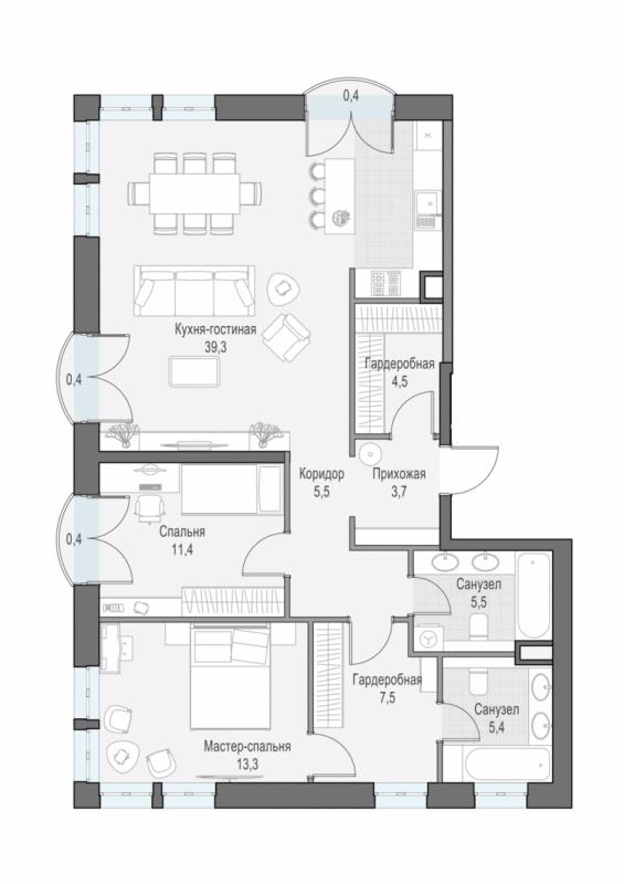 продам 3 к. квартиру в России в г Москве,  . ул. Академика Королёва, 21 цена 44 560 000 руб., фото №3