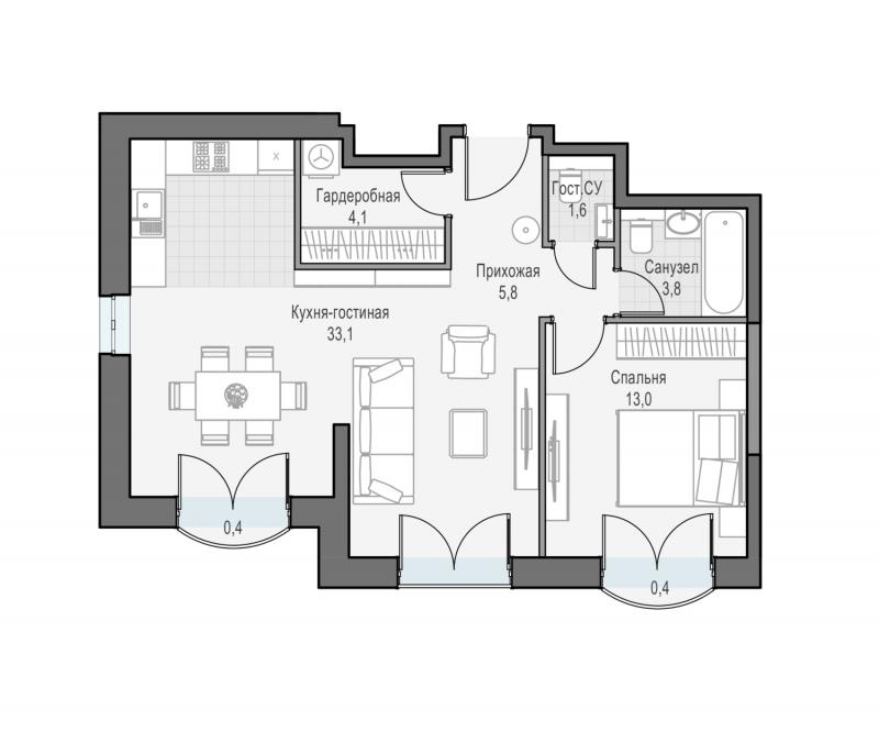 продам 2 к. квартиру в России в г Москве,  . ул. Академика Королёва, 21 цена 26 530 000 руб., фото №1