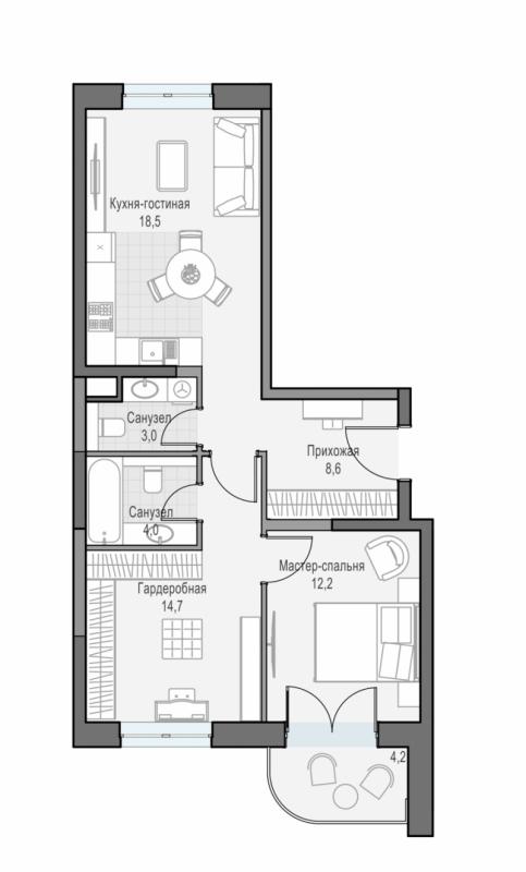 продам 2 к. квартиру в России в г Москве,  . ул. Академика Королёва, 21 цена 29 570 000 руб., фото №1