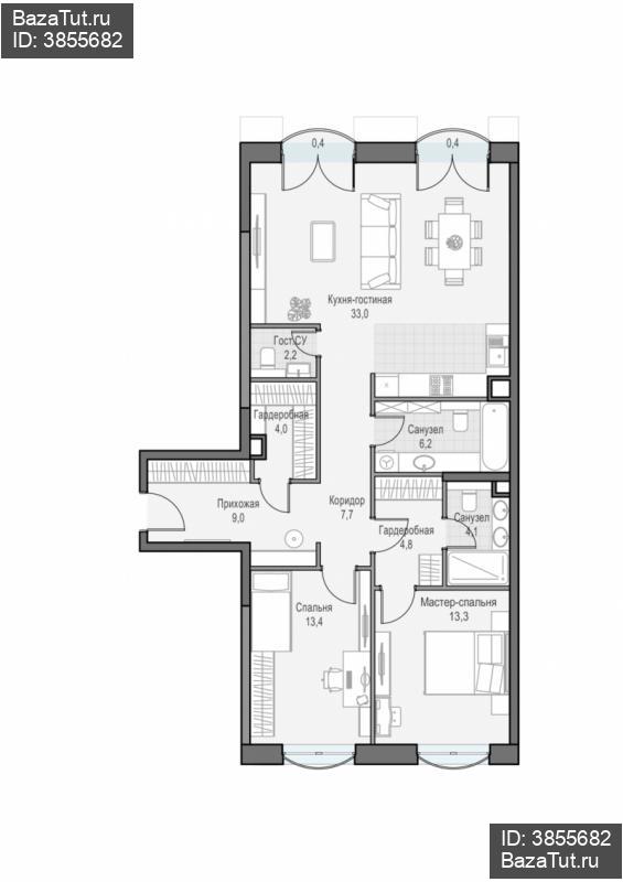 продам 3 к. квартиру в России в г Москве,  . ул. Академика Королёва, 21 цена 38 270 000 руб., фото №3