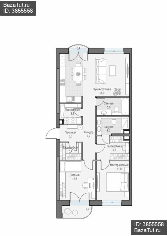 продам 3 к. квартиру в России в г Москве,  . ул. Академика Королёва, 21 цена 39 820 000 руб., фото №1