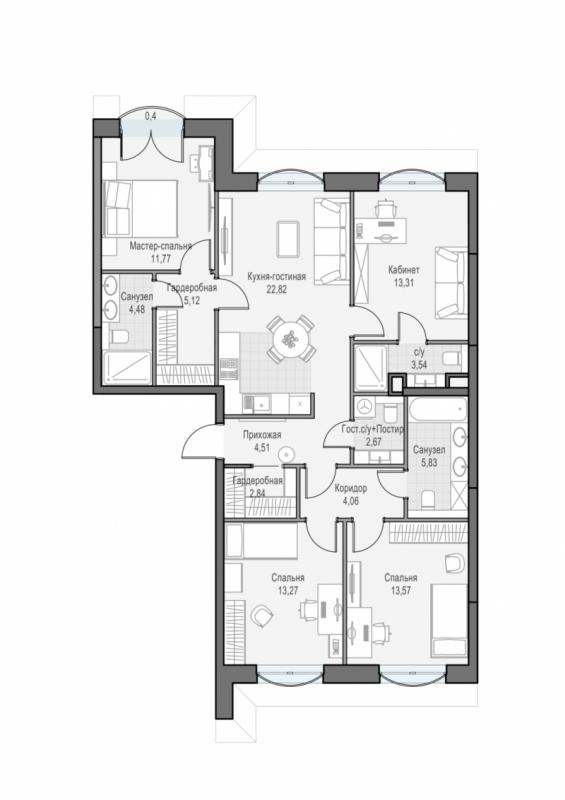 продам 3 к. квартиру в России в г Москве,  . ул. Академика Королёва, 21 цена 47 860 000 руб., фото №4