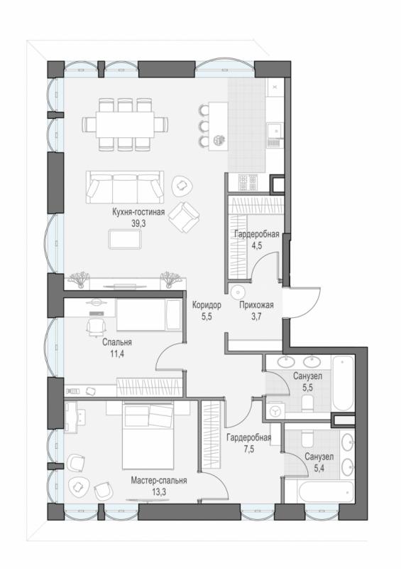 продам 3 к. квартиру в России в г Москве,  . ул. Академика Королёва, 21 цена 39 700 000 руб., фото №3