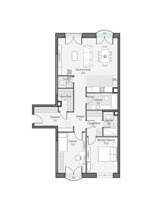 продам 3 к. квартиру в России в г Москве,  . ул. Академика Королёва, 21 цена 40 800 000 руб., фото №3