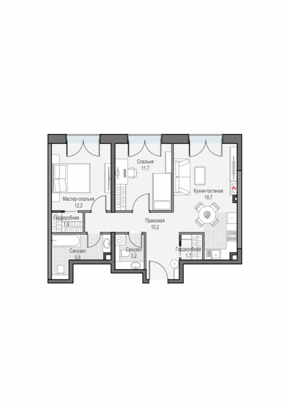 продам 2 к. квартиру в России в г Москве,  . ул. Академика Королёва, 21 цена 35 950 000 руб., фото №3