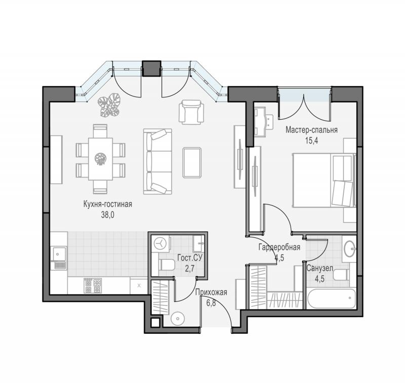 продам 2 к. квартиру в России в г Москве,  . ул. Академика Королёва, 21 цена 29 030 000 руб., фото №3