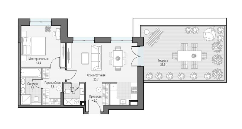 продам 2 к. квартиру в России в г Москве,  . ул. Академика Королёва, 21 цена 30 920 000 руб., фото №1
