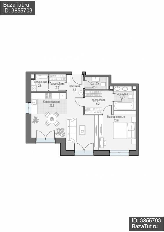 продам 2 к. квартиру в России в г Москве,  . ул. Академика Королёва, 21 цена 26 480 000 руб., фото №1