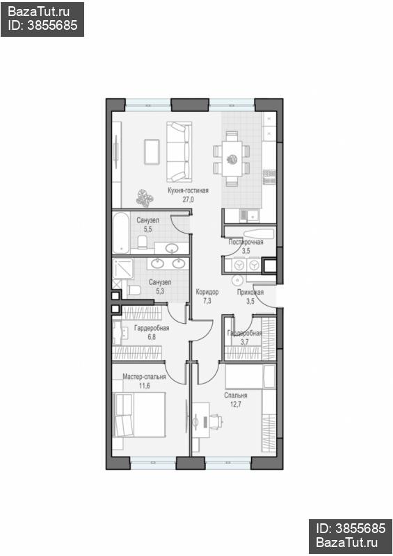 продам 4 к. квартиру в России в г Москве,  . ул. Академика Королёва, 21 цена 34 450 000 руб., фото №2