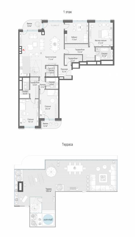 продам 4 к. квартиру в России в г Москве,  . Большой Толмачёвский пер., - цена 956 870 000 руб., фото №7