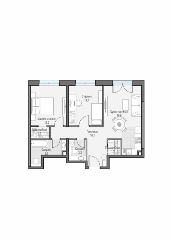 продам 2 к. квартиру в России в г Москве,  . ул. Академика Королёва, 21 цена 31 200 000 руб., фото №1