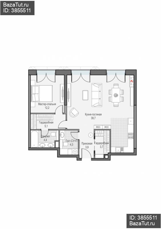 продам 2 к. квартиру в России в г Москве,  . ул. Академика Королёва, 21 цена 39 020 000 руб., фото №2