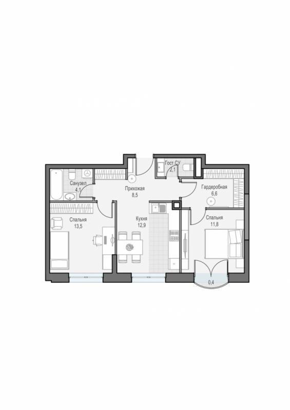 продам 2 к. квартиру в России в г Москве,  . ул. Академика Королёва, 21 цена 26 190 000 руб., фото №2