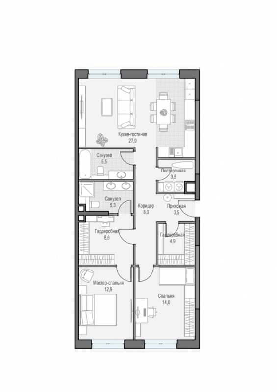 продам 3 к. квартиру в России в г Москве,  . ул. Академика Королёва, 21 цена 39 330 000 руб., фото №3