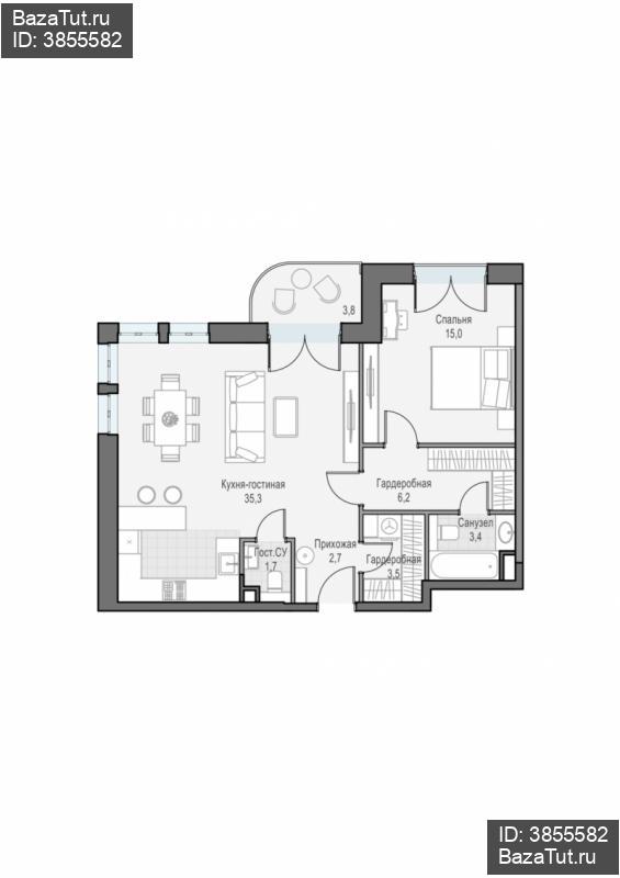 продам 2 к. квартиру в России в г Москве,  . ул. Академика Королёва, 21 цена 31 650 000 руб., фото №2