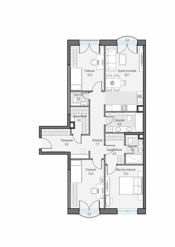 продам 3 к. квартиру в России в г Москве,  . ул. Академика Королёва, 21 цена 40 800 000 руб., фото №1