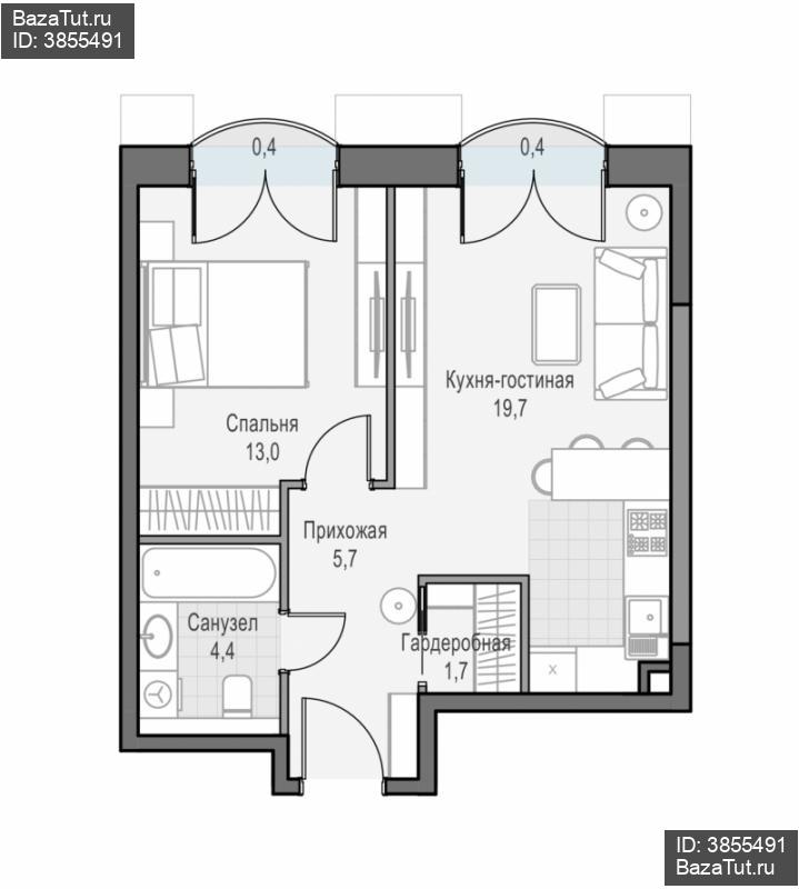 продам 1 к. квартиру в России в г Москве,  . ул. Академика Королёва, 21 цена 19 330 000 руб., фото №1