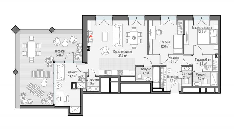 продам 4 к. квартиру в России в г Москве,  . ул. Академика Королёва, 21 цена 71 380 000 руб., фото №1